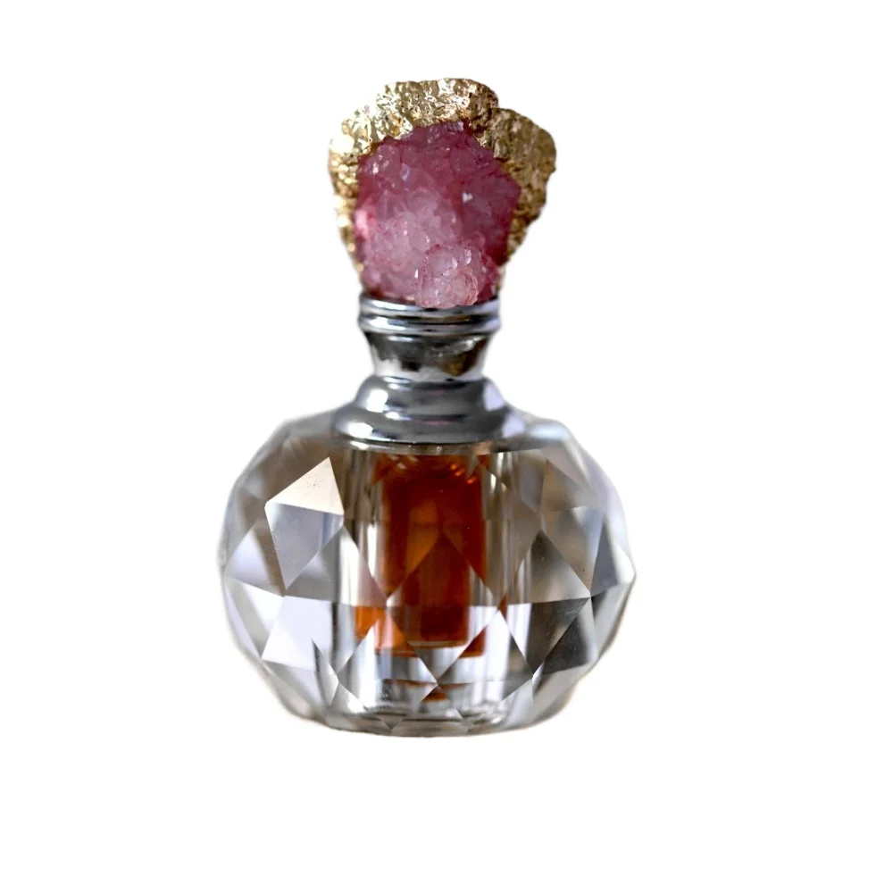 วินเทจสีชมพูคริสตัลขวดน้ํามันห - Juice Bottle Dropper บทวิจารณ์และราคา
