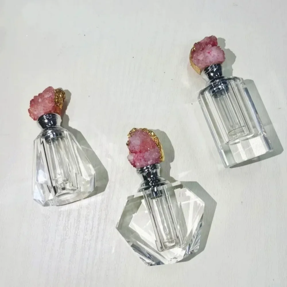 วินเทจสีชมพูคริสตัลขวดน้ํามันห - Juice Bottle Dropper บทวิจารณ์และราคา